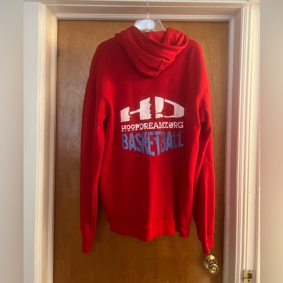 American Apparel F497 Fleece Men’s Red Full Zip Up Hoodie - Picture 3 of 5